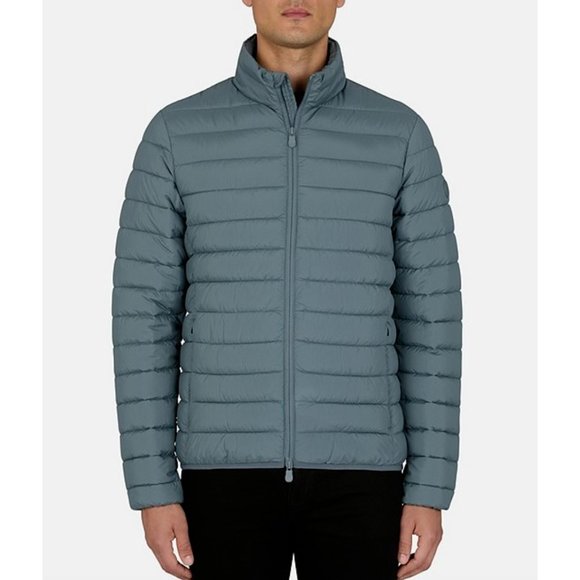 NWT Save the Duck Lewis Long-Sleeve Matte-Finish Puffer Jacket - Ash Blue - Picture 1 of 7